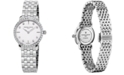 Frederique Constant Women's Swiss Mini Slimline Diamond (1/3 ct. t.w.) Stainless Steel Bracelet Watch 25mm